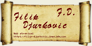 Filip Đurković vizit kartica